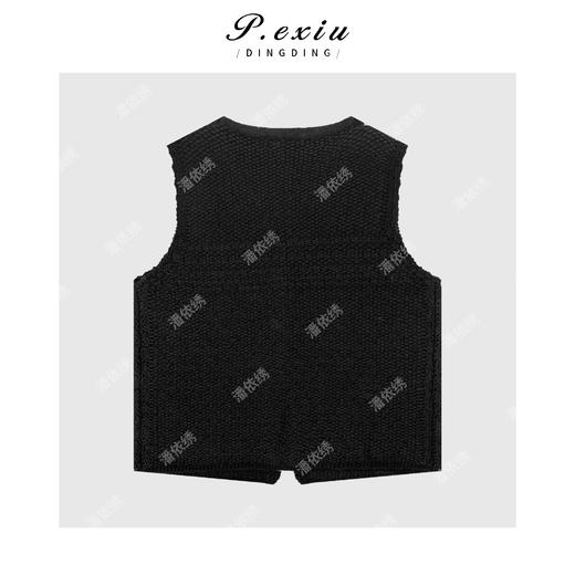04-3潘依绣丁丁宠粉极简主义重工编织盘口针织无袖马甲 L2575 商品图2