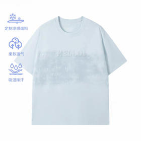 半身缘男装 夏季情侣街头风简约字母印花宽松短袖T恤262112U01110357