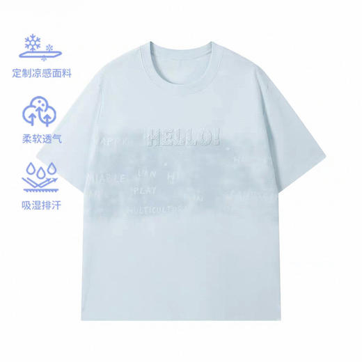 半身缘男装 夏季情侣街头风简约字母印花宽松短袖T恤262112U01110357 商品图0