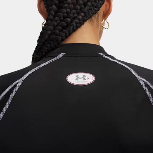 安德玛 UA女子 HeatGear 速干健身训练运动紧身短袖T恤-6014710-008 商品图2