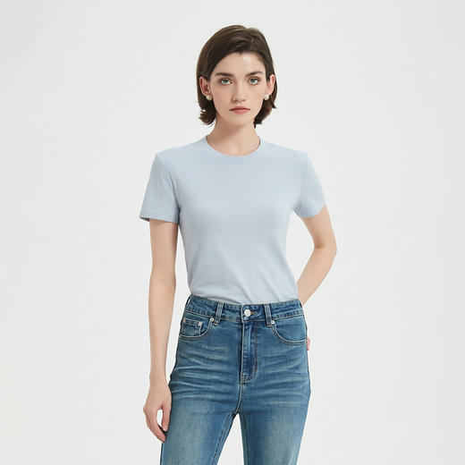 【2件9折】【Petit Bari】Petit Bari经典百搭绵柔触感圆领短袖T恤 商品图6