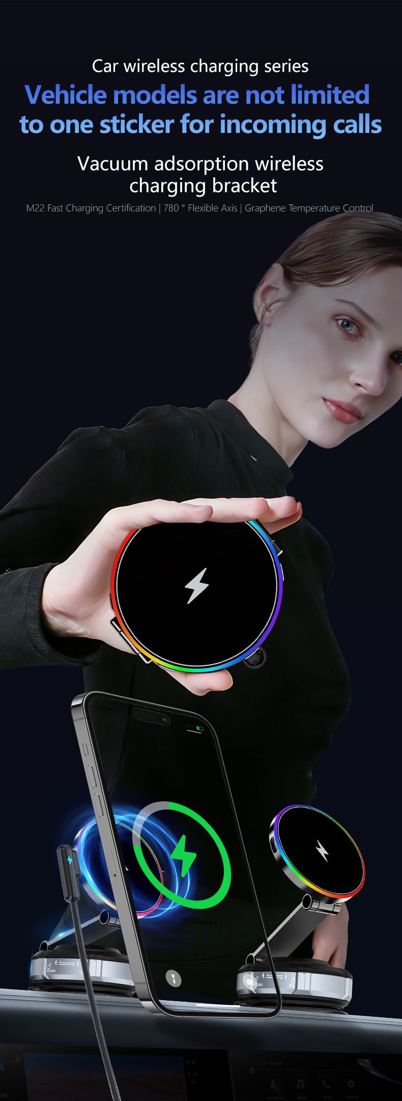 Car Phone Holder M22 - 360° Rotation