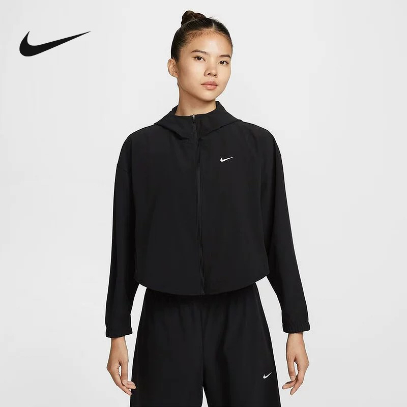 XY｜Nike耐克女子夏训练健身修身透气速干连帽运动夹克外套IH8601-010