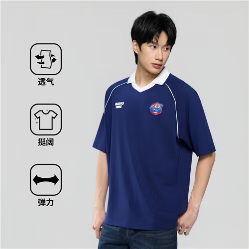 佐丹奴男装【超级马力欧兄弟联名款】撞色领短袖POLO 01016150