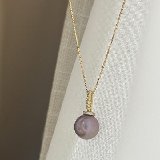 混彩淡水珍珠小吊坠集锦 9-10mm 正圆 细微微瑕 轻微生长痕迹 商品图9