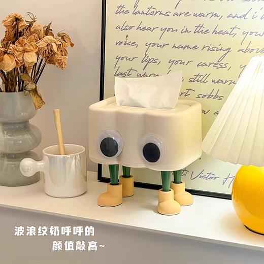 【内置弹簧设计、抽拉顺滑不卡纸】弹簧纸巾盒可爱少女心桌面摆件客厅卧室茶几抽纸盒高颜值纸抽盒子.TA 商品图2