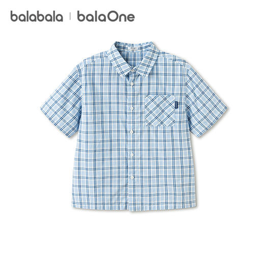 【balaOne】巴拉巴拉男童短袖衬衫儿童大童衬衣2026新款夏装纯棉 商品图4