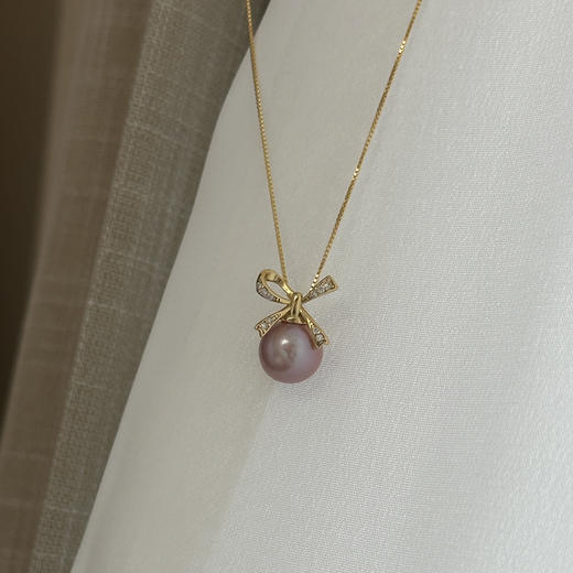 混彩淡水珍珠小吊坠集锦 9-10mm 正圆 细微微瑕 轻微生长痕迹 商品图5