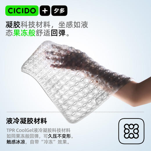 CICIDO 凝胶凉感坐垫/天使翼头枕/腰靠凉感银离子抗菌款【五一随行专场】 商品图4