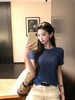 克莱因蓝麻棉感短袖T恤 商品缩略图4