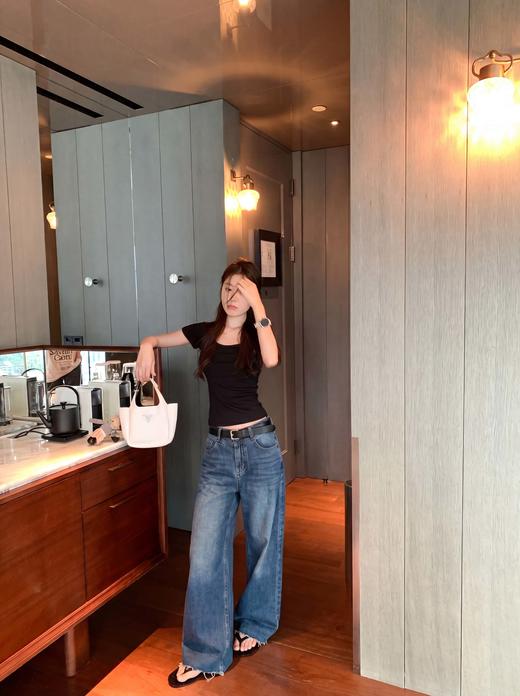 <曾小咸推荐> 复古蓝牛仔裤（配腰带） 日常159！！  活动89！！【预售款，预计3-15天发货】 商品图4