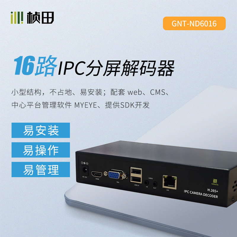 16路 网络多路解码分屏器GNT-ND6016（赠送电源适配器）