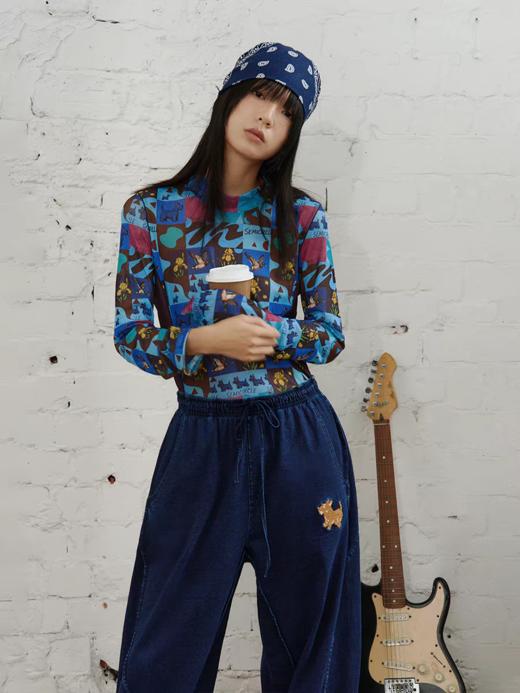 半圆/C66370110/修身休闲小立领波普印花T恤 商品图2