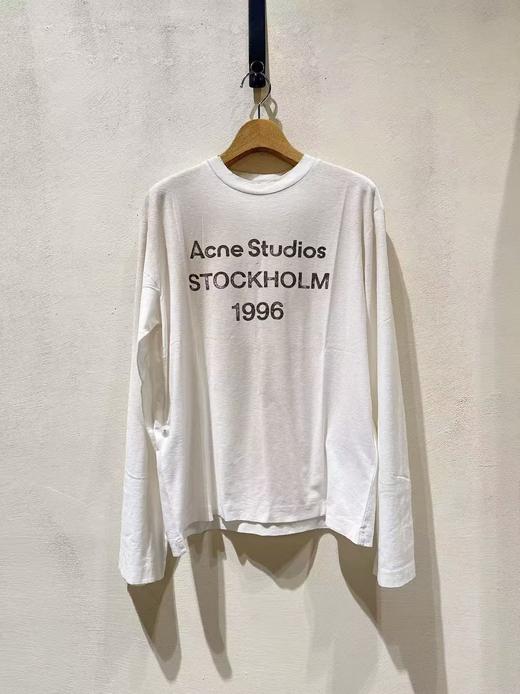 中性款logo印花长袖T恤BA001 商品图0