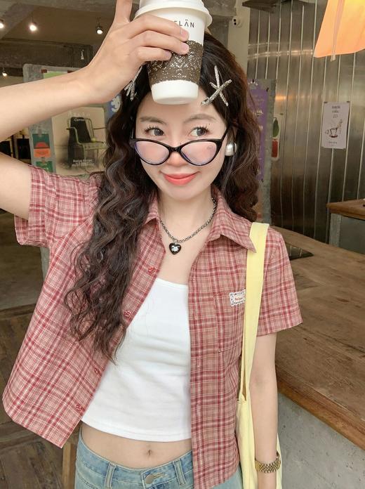 <曾小咸推荐>4.17现货秒杀 ！微信超特价！韩系格子polo领短袖 日常159.99 立减90 秒杀69.99！！ 商品图5