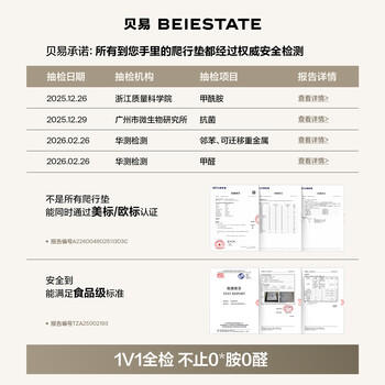 贝易宝宝爬爬垫加厚婴儿爬行垫布面无甲酰胺防摔整体垫-150*180*2彩虹 商品图5