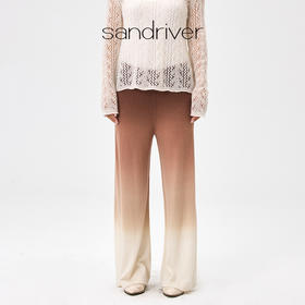 羊绒吊染宽腿裤 白色阔腿裤  SJF97K275N SJF97K275A