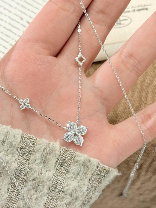 卡蒂罗KADER 流星四叶草项链 新中式幸运草熠熠生辉好运高级感轻奢百搭原创设计锁骨链 恋爱告白清冷闪耀气质甜美 商品图5
