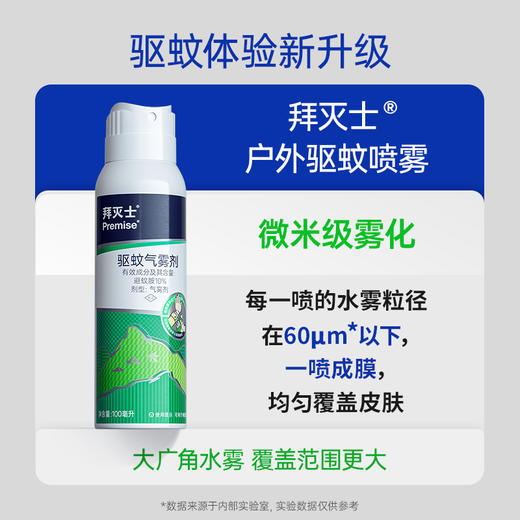 【拜耳/拜灭士驱蚊喷雾】持续有效驱蚊，微米级防护！气雾细腻，范围大！不油腻0酒精，特添加薄荷成分清凉舒爽！【DZ-X】 商品图3