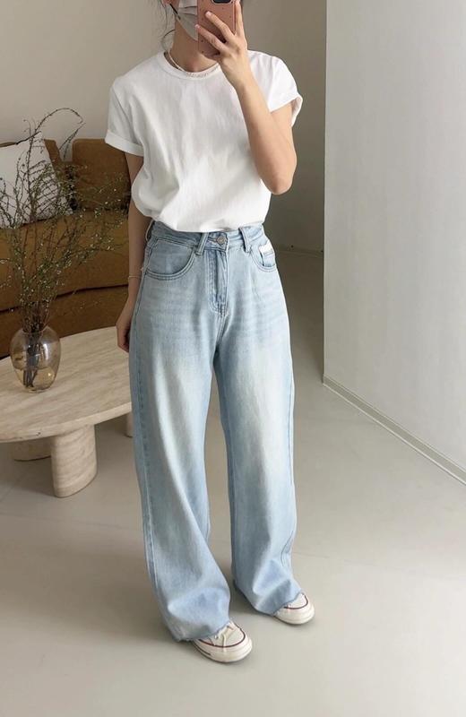 一店z 「70%莱赛尔天丝」垂感x凉感双BUFF加持！！高腰复古直筒宽松阔腿裤 商品图5