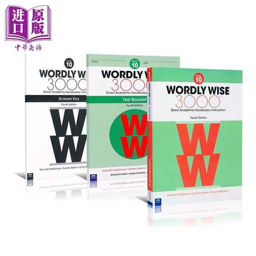 【中商原版】美国进口原版学术词汇书3000词10级课本+练习册+答案+音频 Wordly Wise W3000核心英语单词KET剑桥托福PET雅思SAT 商品图1