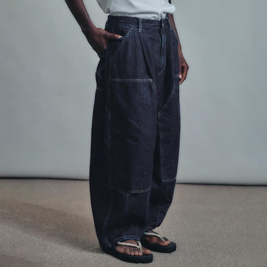 is-ness Double-Knee Balloon Painter Pants 宽松阔腿气球工装裤 商品图1