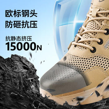 蓝鸥盾劳保鞋男夏季透气超轻软底钢包头防砸防刺安全正品工作鞋DL232 43 商品图0