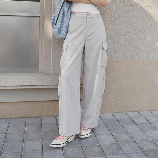 商场同款|森马 x Marcus联名款休闲裤女夏季工装裤2026新款弯刀裤 商品图2