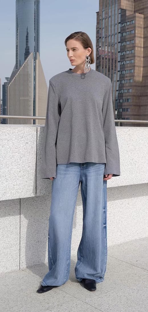 一店z 「70%莱赛尔天丝」垂感x凉感双BUFF加持！！高腰复古直筒宽松阔腿裤 商品图3