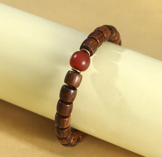 上新了故宫木质手串·贡木直切珠&红玛瑙手串 商品图3