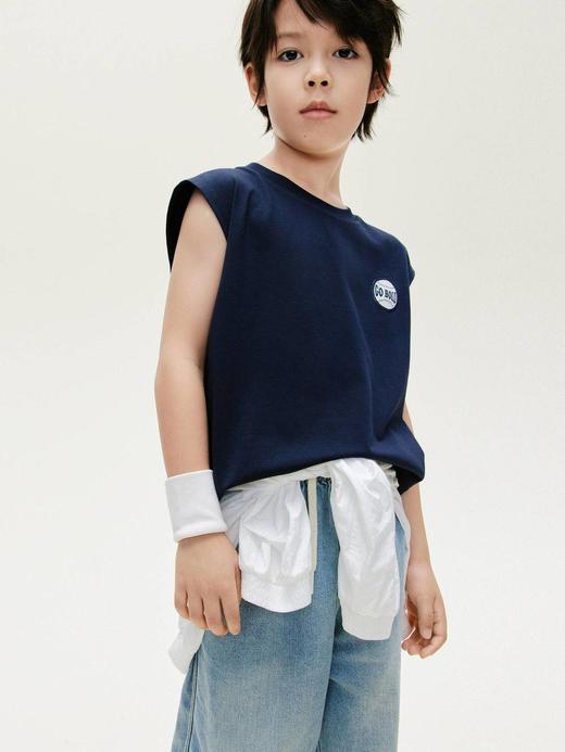 8楼摩安珂儿童little MO&Co.26年夏季新款三三力安同款active系列|凉感吸湿速干印花箱形背心 KBF2VET018【吊牌价：215元 ，活动价：215元】 商品图2