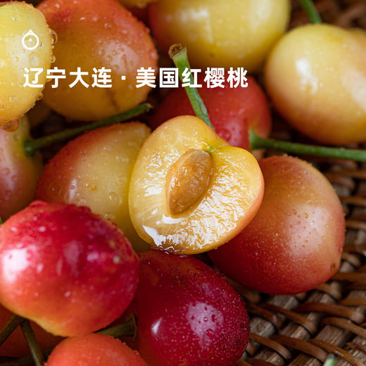 5天内发 企鹅市集|大连 美国红 黄樱桃2斤装 金黄透红 硬脆饱满 新鲜采摘 商品图2