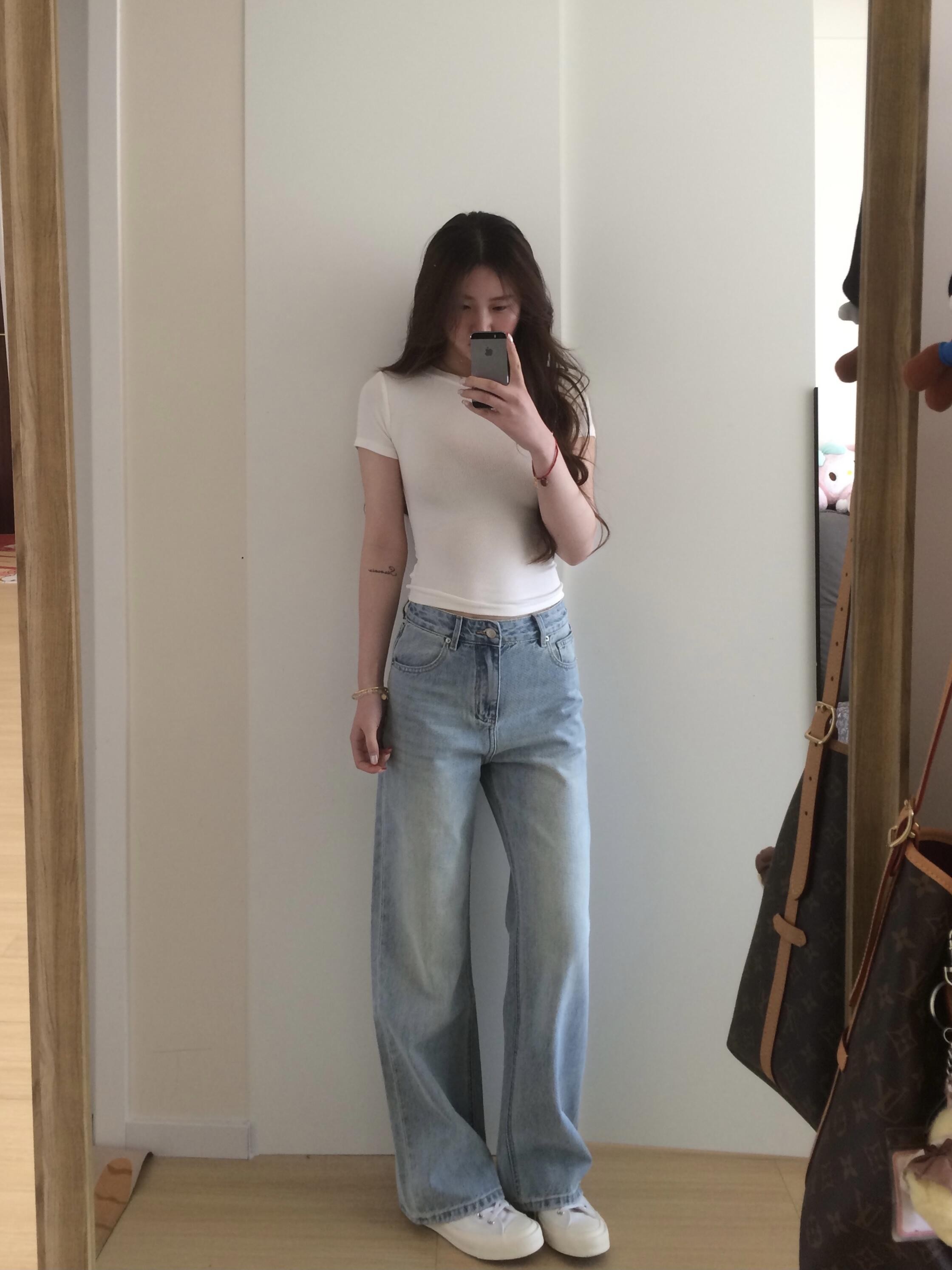 一店z 「70%莱赛尔天丝」垂感x凉感双BUFF加持！！高腰复古直筒宽松阔腿裤