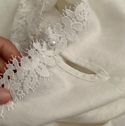 Meline Kaylin「一生浮梦」亚麻天丝短袖/连衣裙，南法假日风，在极简与极繁间成就的高级感【3-5天发货】 商品图8