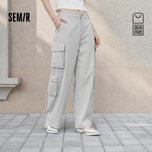 商场同款|森马 x Marcus联名款休闲裤女夏季工装裤2026新款弯刀裤 商品图0