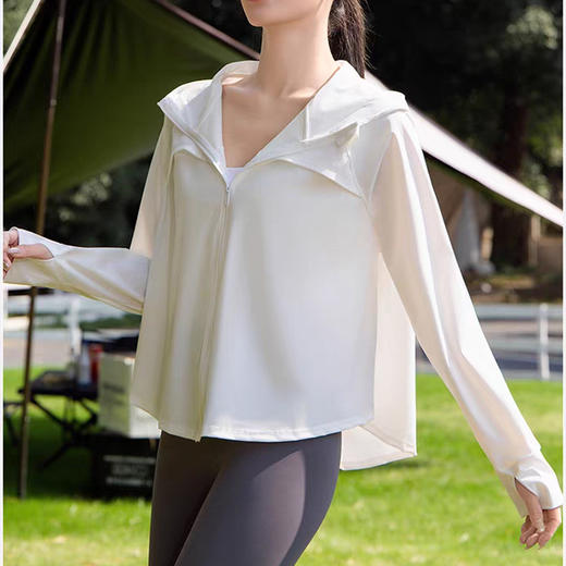半身缘女装 夏季百搭斗篷冰丝宽松薄款罩衫防晒衣262113P08540330 商品图1