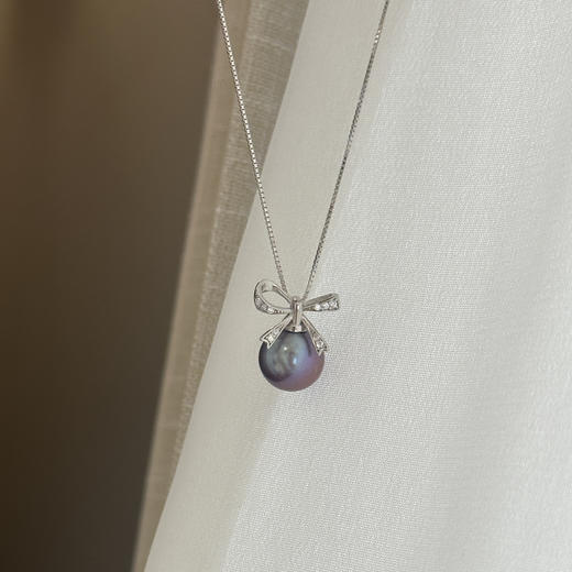 混彩淡水珍珠小吊坠集锦 9-10mm 正圆 细微微瑕 轻微生长痕迹 商品图6