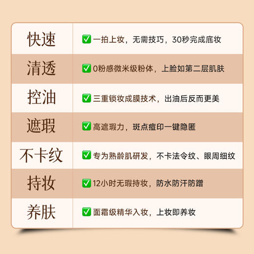 【买气垫送散粉+口红或散粉+卸妆油】鱼子酱养肤气垫霜  | 一拍遮瑕 煥亮 隐纹 贴肤 商品图6