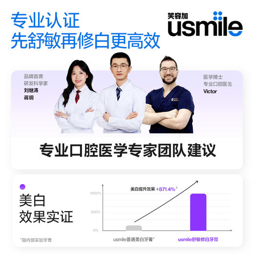 抗敏修白牙膏「小紫管」先舒敏后修白 敏感牙也能舒适白（菜妈钱爸专享） 商品图1