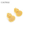 GAONAS 黄铜合成锆石耳饰 福禄双全中式豪镶金色葫芦耳环11926EGO 商品缩略图2