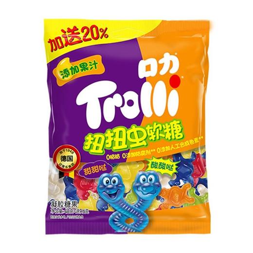 口力Trolli 扭扭虫软糖凝胶糖果 48g+9.6g/袋 商品图0