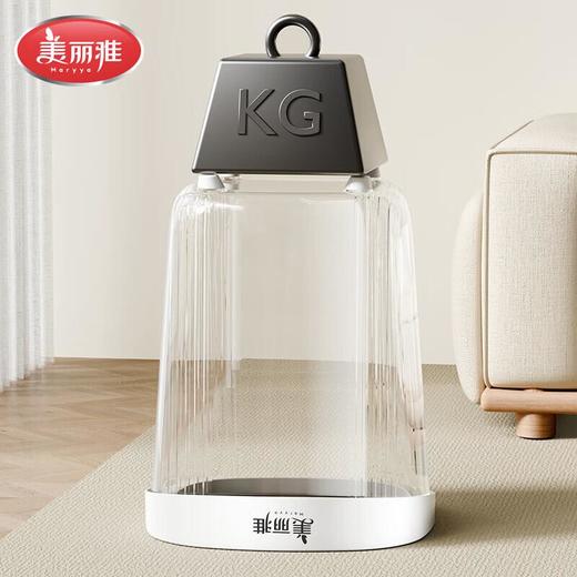 美丽雅晶透盖圈垃圾桶方形12L 商品图4