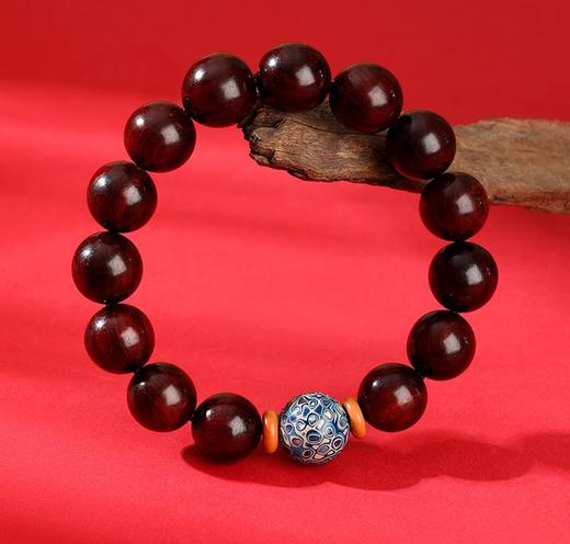 上新了故宫木质手串·小叶紫檀搭配大漆单圈手串【预售：4.30发货】 商品图4