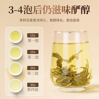 京华12号特级六窨茉莉花茶浓香型老北京特色花茶茶叶自己喝口粮茶250g 商品图4