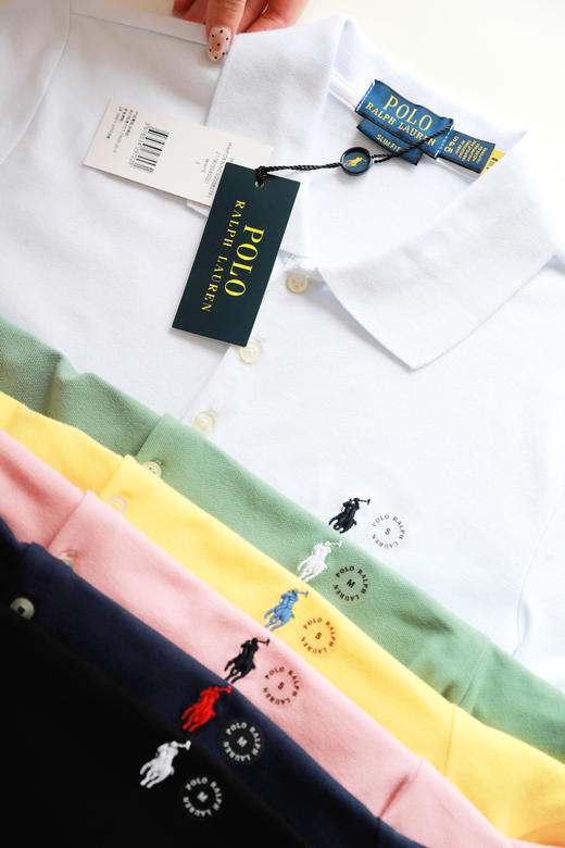 好美の五粒扣polo，出口日韩。小标刺绣基础翻领短袖poloE041688 商品图4