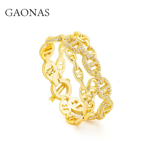 GAONAS高纳仕  时尚贵气猪鼻子手镯 11825SGO 商品图1