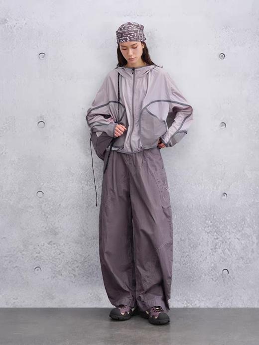 半圆/C65810345/轻户外解构拼接连帽短外套 商品图3