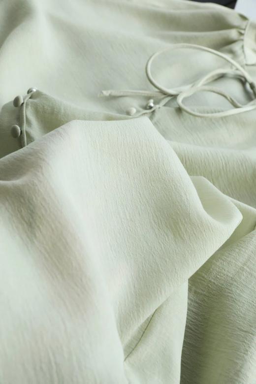 朱珠代言伊*丽同款，可系绳包扣醋酸衬衫  26Y04078- 商品图11