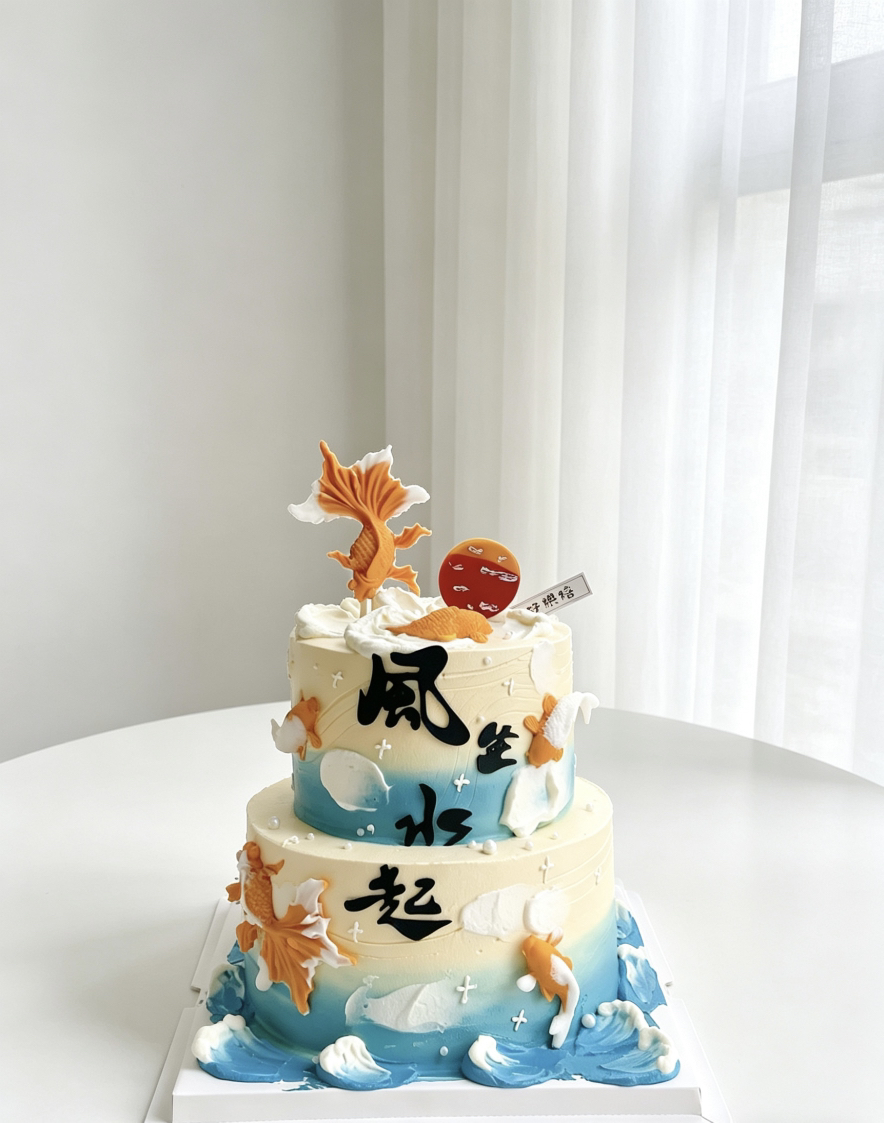 风生水起双层蛋糕