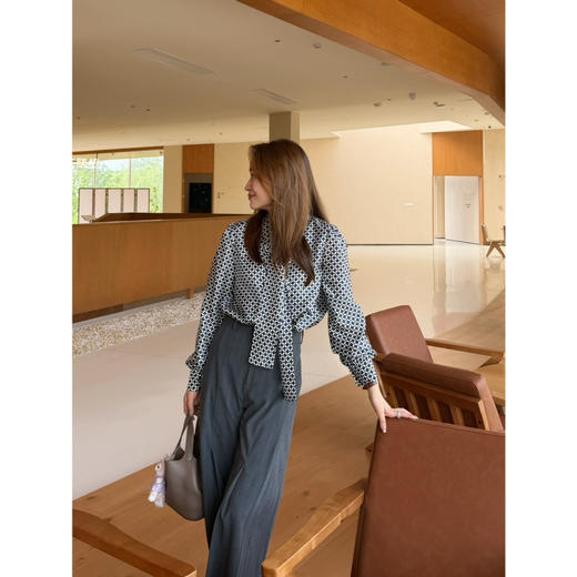 2604311     max蓝色格纹 真丝衬衫 商品图10